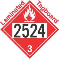 Flammable Class 3 UN2524 Tagboard DOT Placard