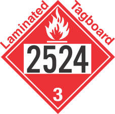 Flammable Class 3 UN2524 Tagboard DOT Placard