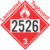 Flammable Class 3 UN2526 Tagboard DOT Placard