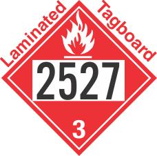 Flammable Class 3 UN2527 Tagboard DOT Placard