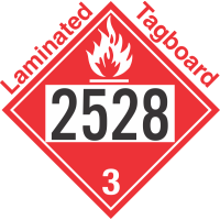 Flammable Class 3 UN2528 Tagboard DOT Placard