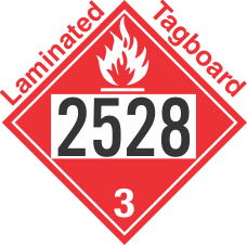 Flammable Class 3 UN2528 Tagboard DOT Placard