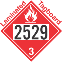 Flammable Class 3 UN2529 Tagboard DOT Placard