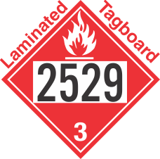 Flammable Class 3 UN2529 Tagboard DOT Placard
