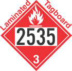 Flammable Class 3 UN2535 Tagboard DOT Placard