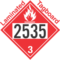 Flammable Class 3 UN2535 Tagboard DOT Placard