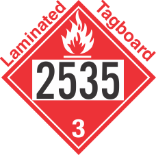 Flammable Class 3 UN2535 Tagboard DOT Placard