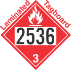 Flammable Class 3 UN2536 Tagboard DOT Placard