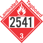 Flammable Class 3 UN2541 Tagboard DOT Placard