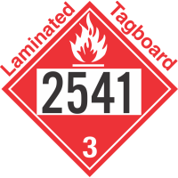 Flammable Class 3 UN2541 Tagboard DOT Placard