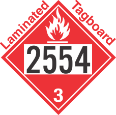 Flammable Class 3 UN2554 Tagboard DOT Placard