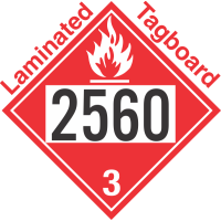 Flammable Class 3 UN2560 Tagboard DOT Placard