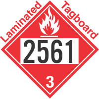 Flammable Class 3 UN2561 Tagboard DOT Placard