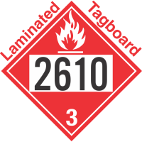 Flammable Class 3 UN2610 Tagboard DOT Placard