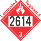 Flammable Class 3 UN2614 Tagboard DOT Placard