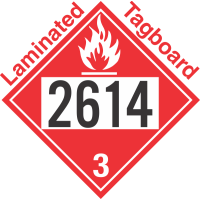 Flammable Class 3 UN2614 Tagboard DOT Placard