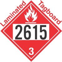 Flammable Class 3 UN2615 Tagboard DOT Placard