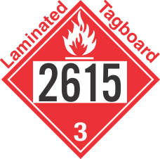 Flammable Class 3 UN2615 Tagboard DOT Placard