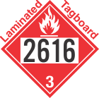 Flammable Class 3 UN2616 Tagboard DOT Placard