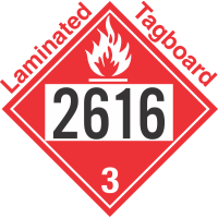 Flammable Class 3 UN2616 Tagboard DOT Placard