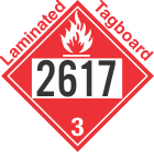 Flammable Class 3 UN2617 Tagboard DOT Placard