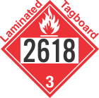 Flammable Class 3 UN2618 Tagboard DOT Placard
