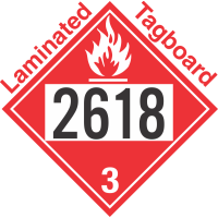 Flammable Class 3 UN2618 Tagboard DOT Placard