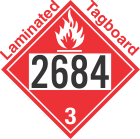 Flammable Class 3 UN2684 Tagboard DOT Placard