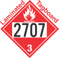 Flammable Class 3 UN2707 Tagboard DOT Placard