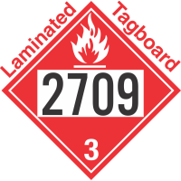 Flammable Class 3 UN2709 Tagboard DOT Placard