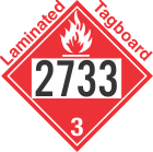 Flammable Class 3 UN2733 Tagboard DOT Placard