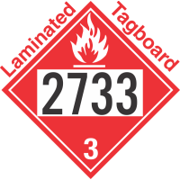 Flammable Class 3 UN2733 Tagboard DOT Placard