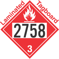 Flammable Class 3 UN2758 Tagboard DOT Placard