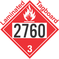 Flammable Class 3 UN2760 Tagboard DOT Placard