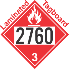 Flammable Class 3 UN2760 Tagboard DOT Placard