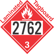 Flammable Class 3 UN2762 Tagboard DOT Placard