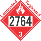 Flammable Class 3 UN2764 Tagboard DOT Placard