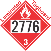 Flammable Class 3 UN2776 Tagboard DOT Placard