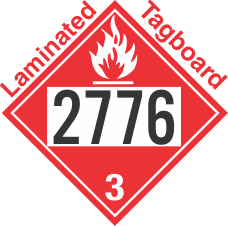 Flammable Class 3 UN2776 Tagboard DOT Placard