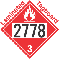 Flammable Class 3 UN2778 Tagboard DOT Placard