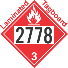 Flammable Class 3 UN2778 Tagboard DOT Placard