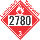 Flammable Class 3 UN2780 Tagboard DOT Placard