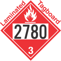 Flammable Class 3 UN2780 Tagboard DOT Placard