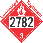Flammable Class 3 UN2782 Tagboard DOT Placard