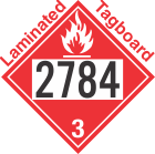 Flammable Class 3 UN2784 Tagboard DOT Placard