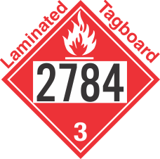 Flammable Class 3 UN2784 Tagboard DOT Placard