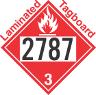 Flammable Class 3 UN2787 Tagboard DOT Placard