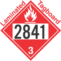 Flammable Class 3 UN2841 Tagboard DOT Placard