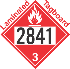 Flammable Class 3 UN2841 Tagboard DOT Placard