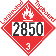 Flammable Class 3 UN2850 Tagboard DOT Placard